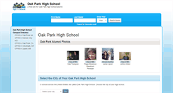 Desktop Screenshot of oakparkhighschoolalumni.com