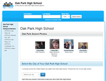 Tablet Screenshot of oakparkhighschoolalumni.com